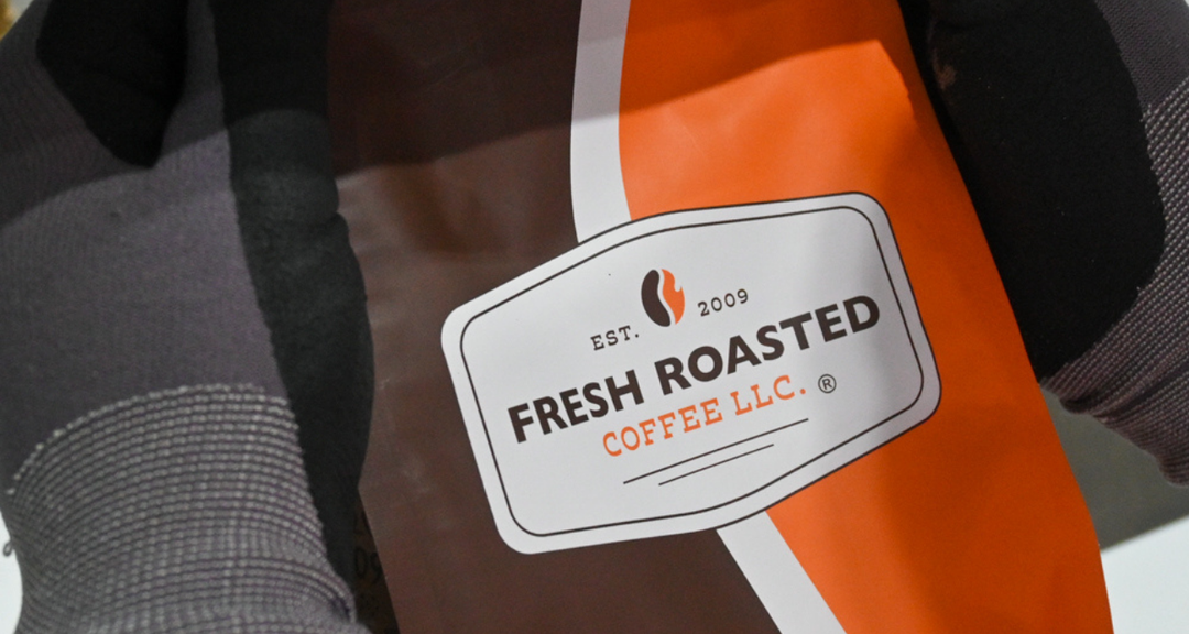 Solar array on top of Fresh Roasted Coffee's production facility