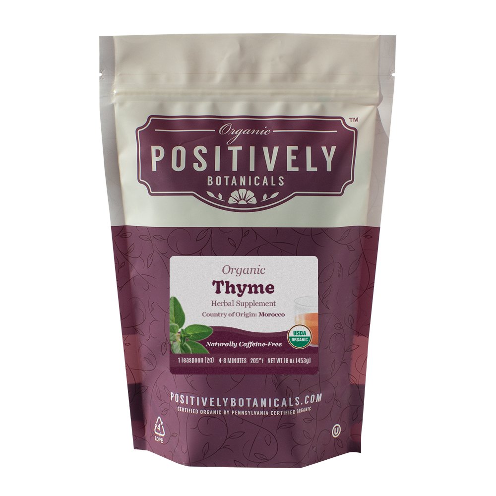 1lb bag of Positively Botanicals Thyme Loose Leaf.