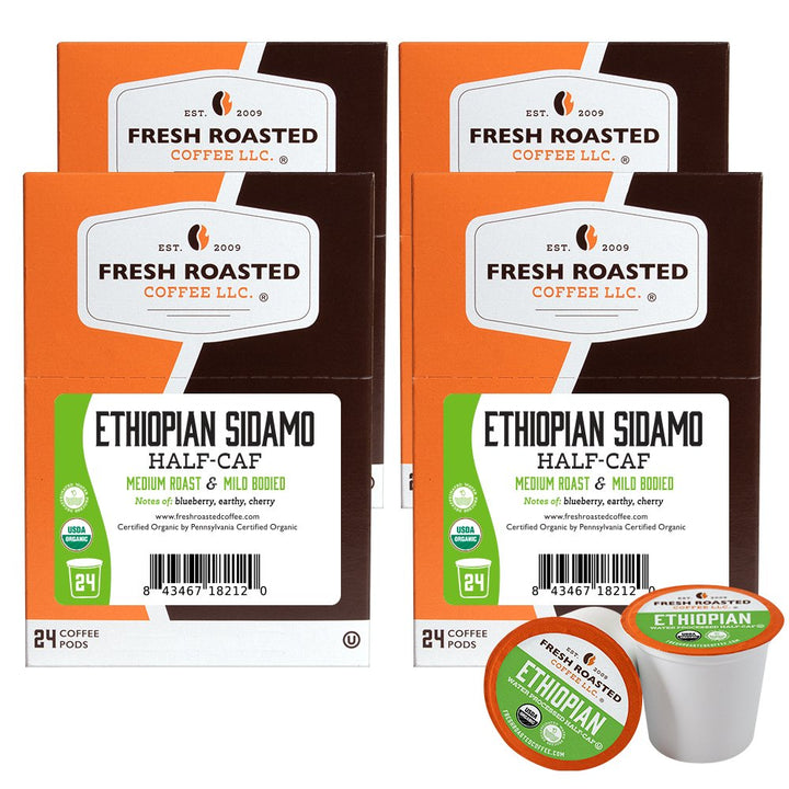 Organic Ethiopian Sidamo Swiss Water Half Caf - Classic Coffee Pods