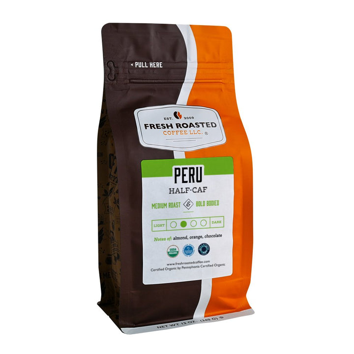Organic Peru Water-Processed Half Caf - Roasted Coffee