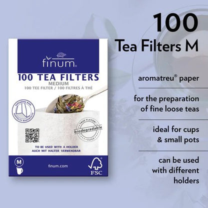 Finum® Tea Filter Bags - 100 CT Medium