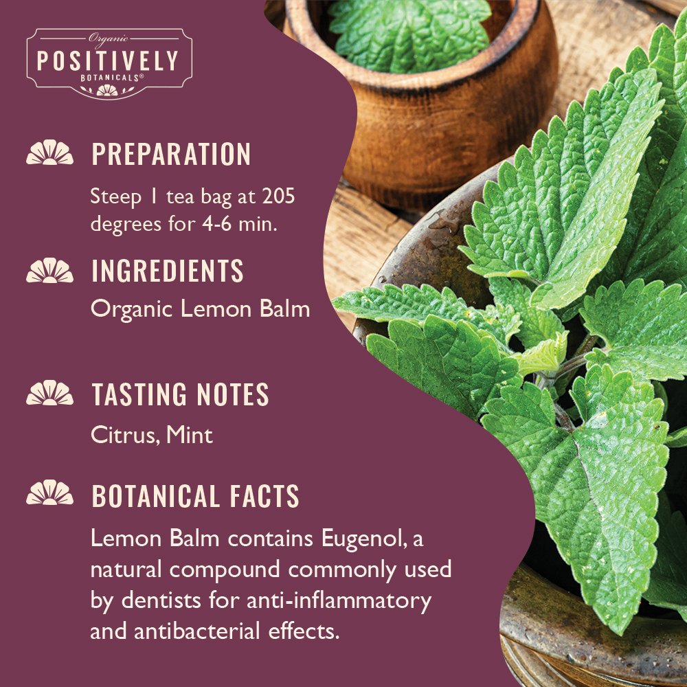 Lemon Balm - Botanical Tea Bags