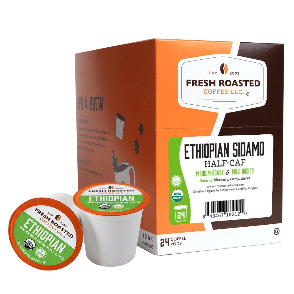 Organic Ethiopian Sidamo Swiss Water Half Caf - Classic Coffee Pods