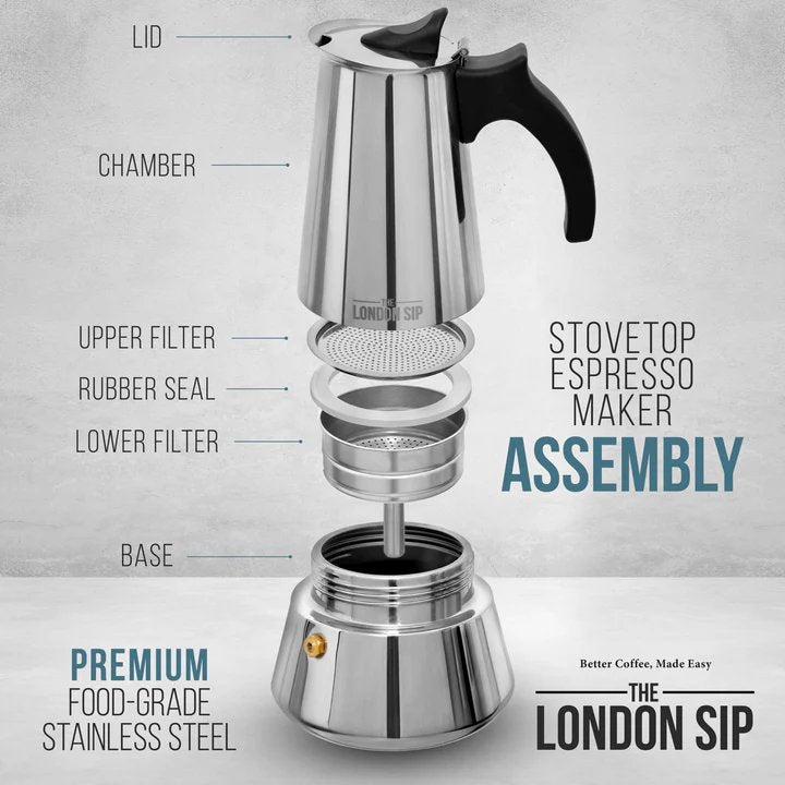 London Sip® Stovetop Espresso Maker